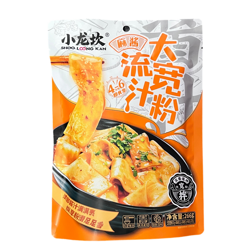 小龙坎 麻酱大流汁宽粉/SHOOLOONGKAN Breite Instant-Nudeln mit Sesamsauce 266g