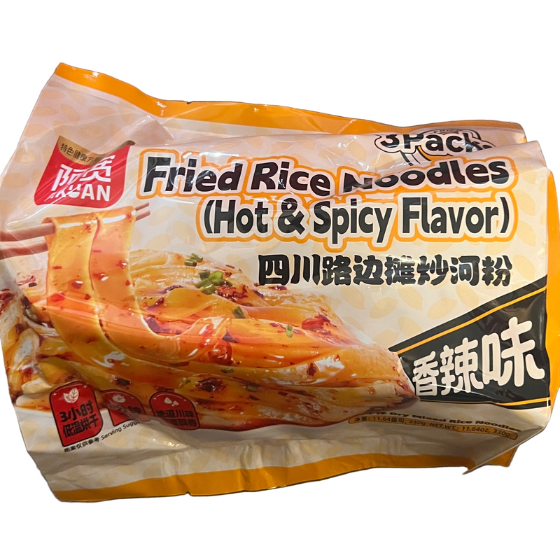 阿宽 四川路边摊炒河粉 香辣味/AKUAN Instant-Reisnudeln nach Sichuan-Art, würzig scharf 330g