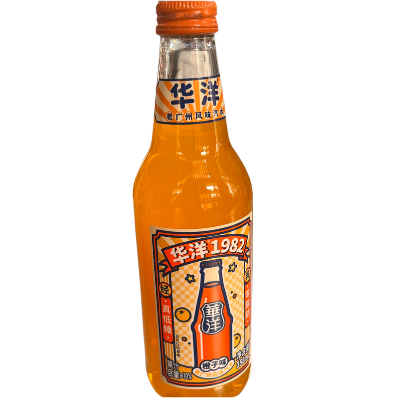 华洋 苏打水 橙子味/HUAYANG-1982 Erfrischungsgetränk mit Orangengeschmack 358ml