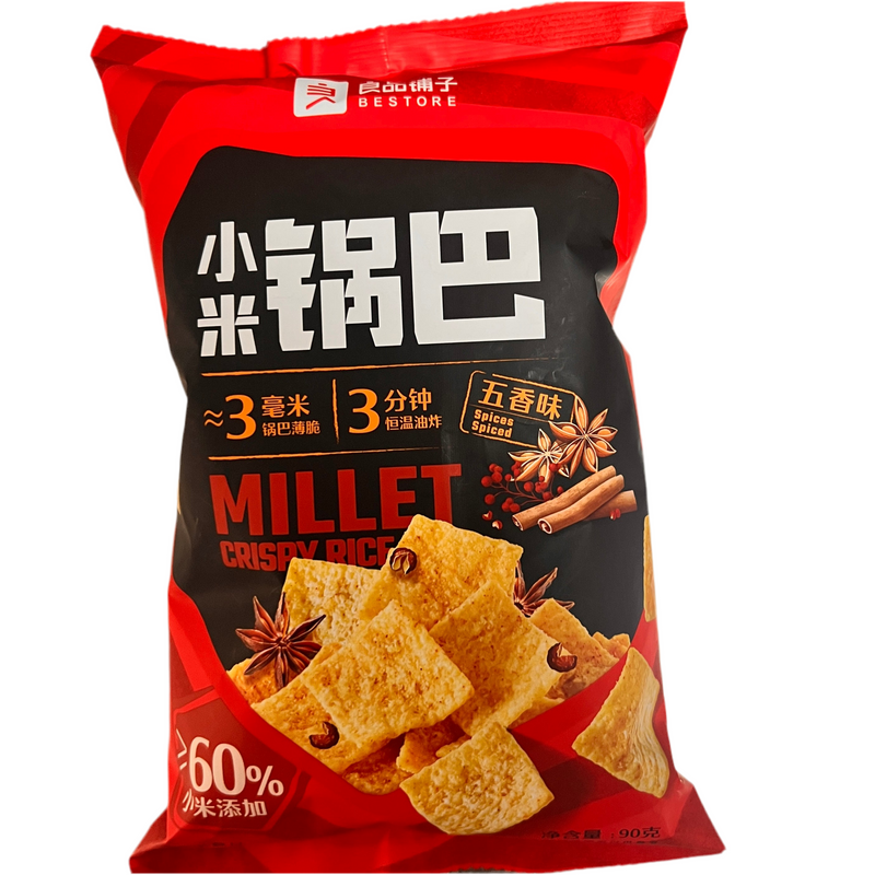 良品铺子 小米锅巴五香味/BESTORE Hirsechips mit chinesischen Fünf-Gewürzen 90g