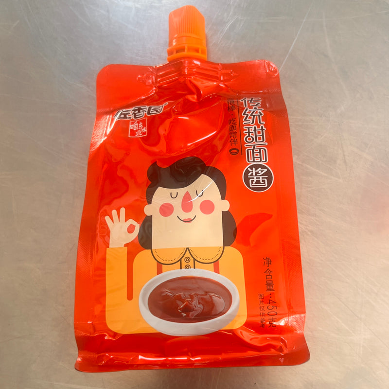 佐香园 传统甜面酱/ZUOXIANGYUAN Süße Sauce aus fementiertem Weizenmehl ,mit Zucker und Süßungsmitteln 450g