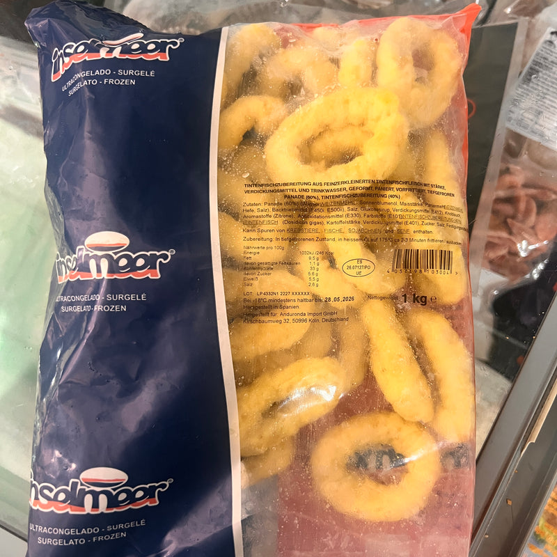 西班牙冻鱿鱼圈/TK INSELMEER Tintenfischringe paniert 1000g