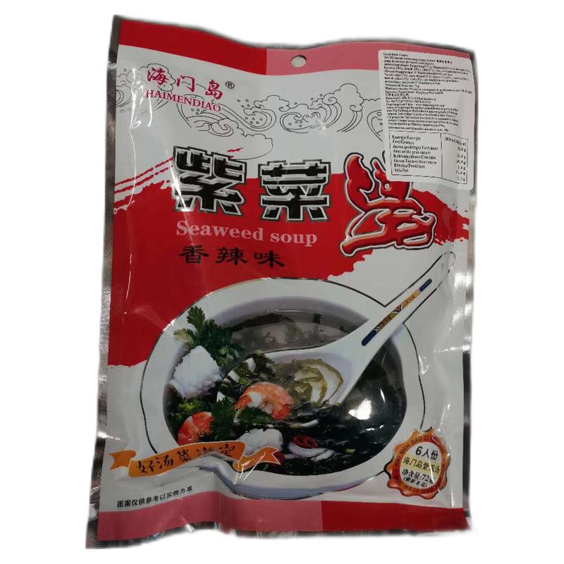 海门岛 香辣味紫菜汤/HAIMENDIAO Instant-Seetangsuppe, würzig scharf 72g
