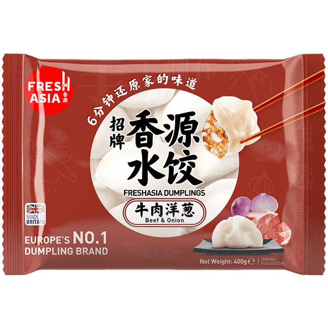 冰冻 香源 牛肉洋葱水饺/TK FRESHASIA Teigtaschen mit Rindfleisch u. Zwiebeln 400g