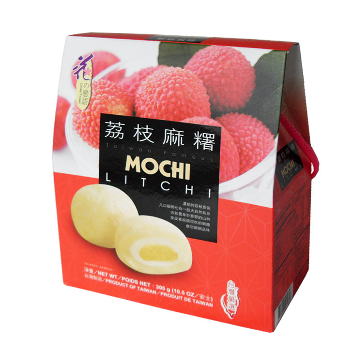 花之恋语 荔枝麻糬 手提礼盒装/L&L Mochi-Bällchen mit Litchigeschmack 300g
