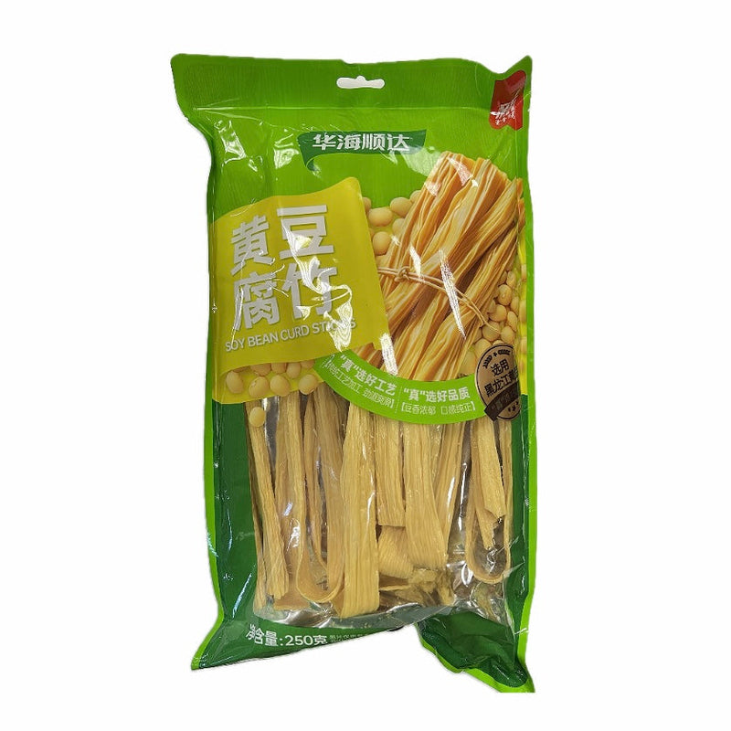 华海顺达 黄豆腐竹/HUASEED Getrocknete Sojahaut-Stangen 250g