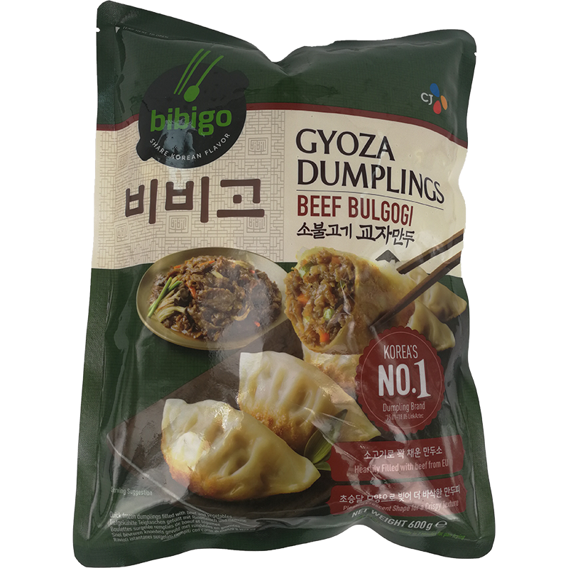 冰冻-TK 必品阁 韩式牛肉煎饺/Bibigo Dumpling mit Rind und Gemüse Gyoza Mandu Beef Bulgogi 600g