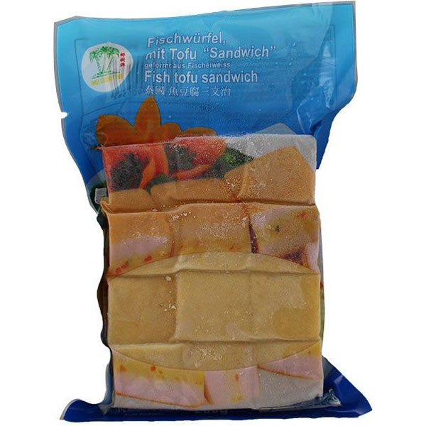 冰冻-TK 椰树牌 泰国鱼豆腐三文治/Fisch Tofu Sandwich Fischwürfel 200g