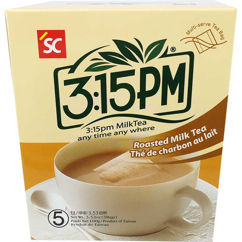 3:01 PM Classic Charcoal Milk Tea 5er Pack / 3:15 PM Milch Tee Geröstete Geschmack 5x20g