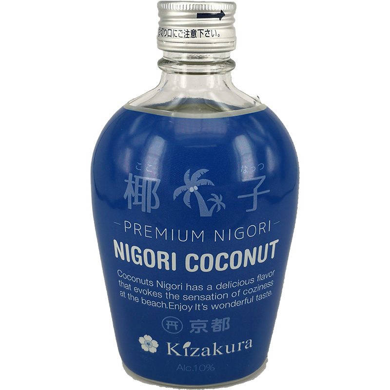 KIZAKURA椰子清酒/Nigori Coconut ungefilterter Sake aus Japan 10% Vol. 300ml