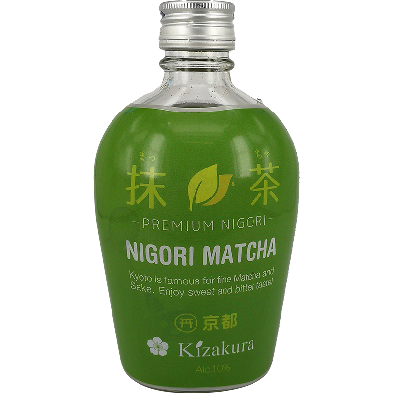 KIZAKURA抹茶清酒/Nigori Matcha ungefilterter Sake aus Japan 10% Vol. 300ml