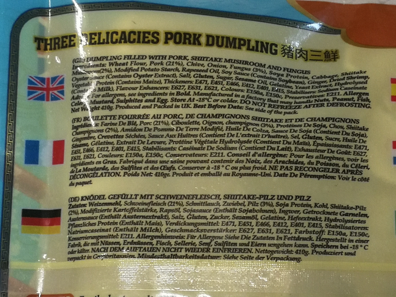 KungFu Knödel gefüllt mit schweinefleisch, Shiitake-Pilz und Pilz 410g