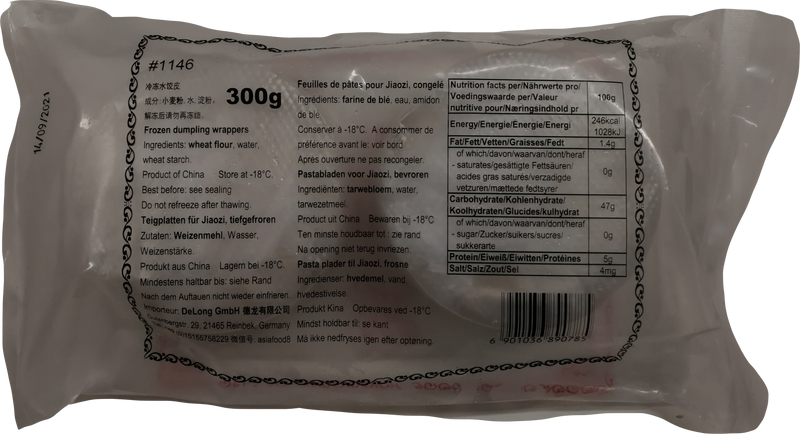 Teigplatten für Jiaozi 300g