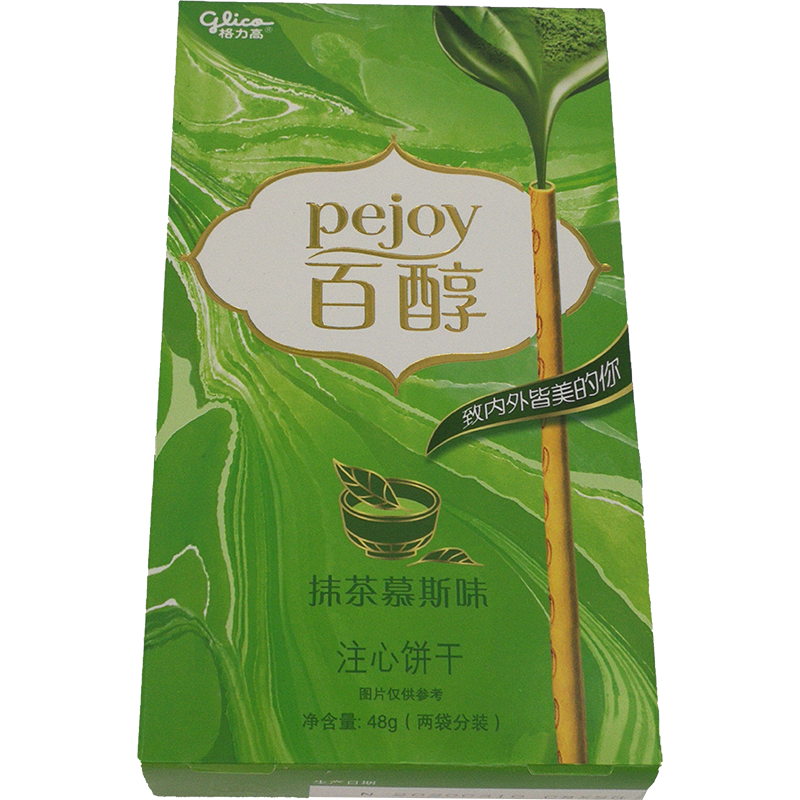 格力高百醇抹茶慕斯味注心饼干 / Glico Pejoy Matcha Mousse Geschmack 48g