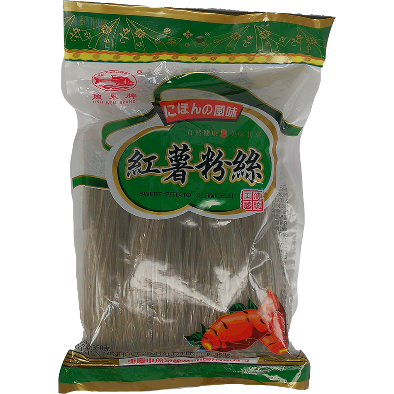 鱼泉 红薯粉丝/Fishwellbrand Süsskartoffelnudeln 350g