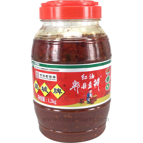 鹃城牌 红油郫县豆瓣/Bohnen Sauce in Chili Öl 1200g