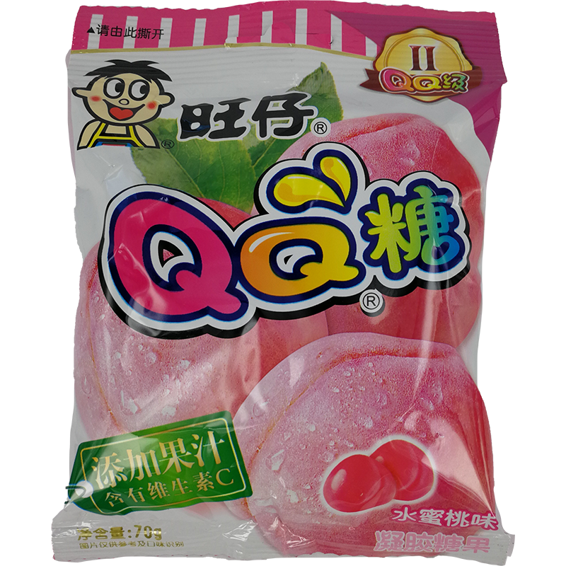 旺仔 QQ糖 水蜜桃味/WANGZAI QQ Gummie Süßpfirsichgeschmack 70g