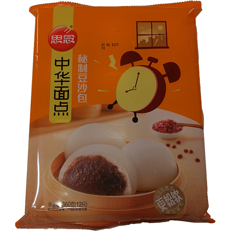 冰冻-TK 思念 中华面点 秘制豆沙包 / Brötchen mit Roter Bohnenpaste 360g