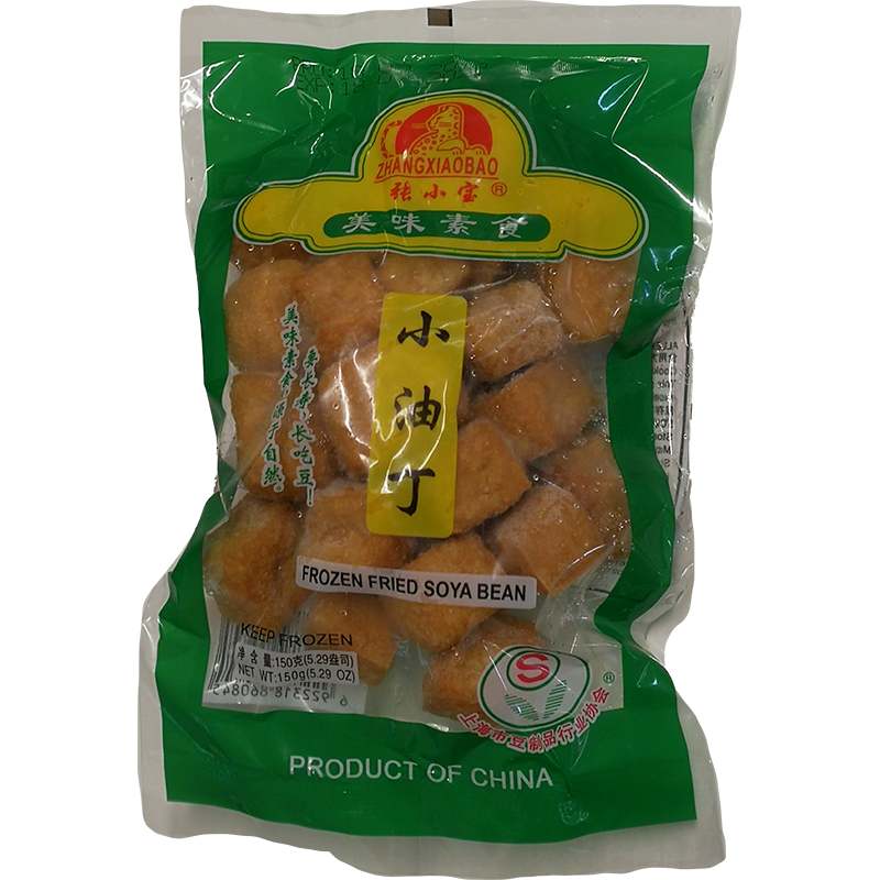 冰冻-TK 张小宝 小油丁 / Frittiert tiefgefroren klein Tofu Zubetreitung aus Soja 150g