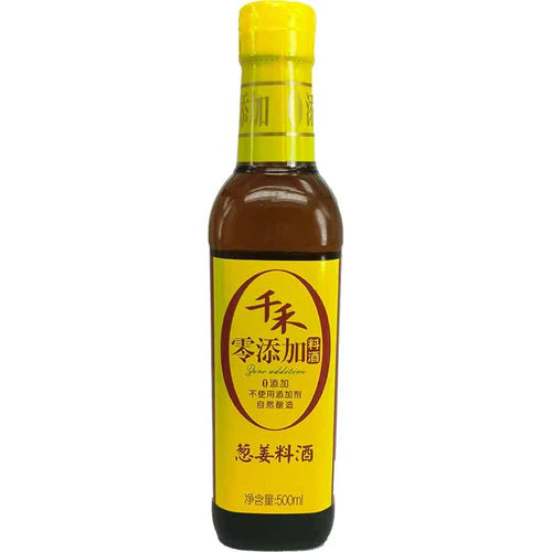 千禾 葱姜料酒/QIANHE Reisessig mit Schalotte und Ingwer 500ml