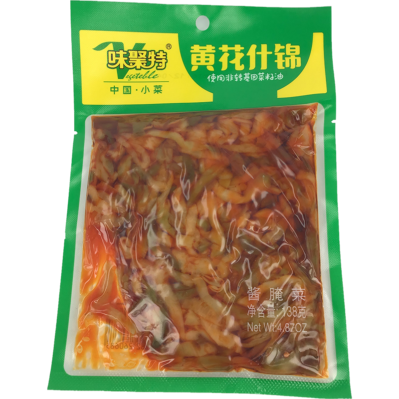 味聚特 黄花什锦/WeiJuTe Eingelegtes Senf mit Taglilien 138g