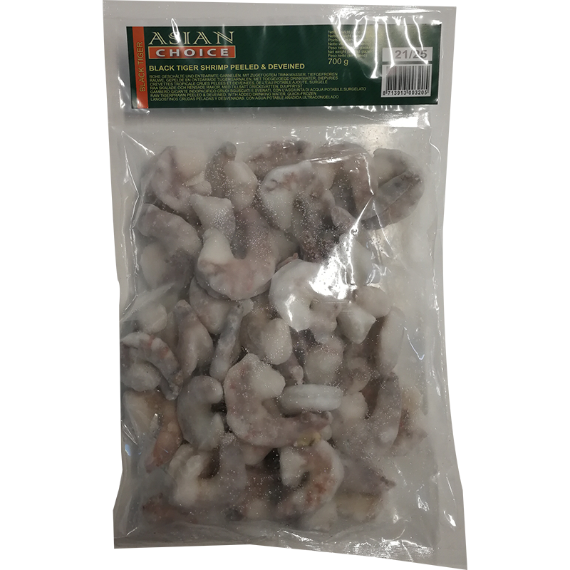 冰冻 亚洲精选虾仁/TK ASIAN CHOICE Black Tiger Garnelen 21/25 geschält, entdarmt, glasiert 1kg