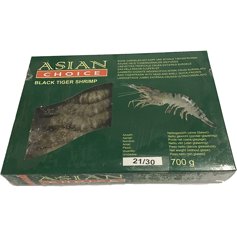 Asian Choice Black Tiger Shrimp Gr. 21/30 1kg