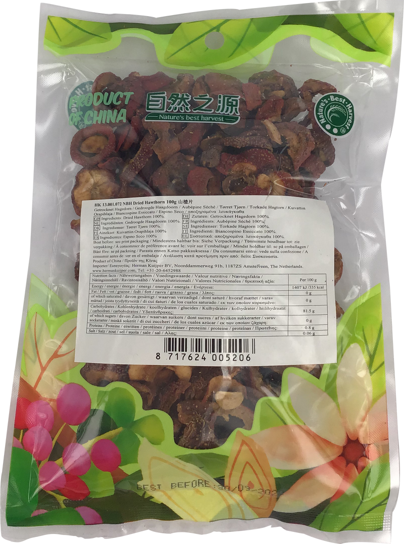 自然之源 山楂片 山楂干/NBH getrocknet Hagedorn 100g