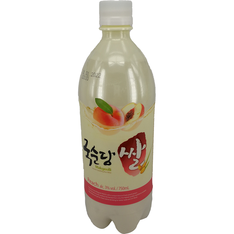 Kuksoondang 韩国米酒 蜜桃味 / Makgeolli Reiswein Pfirsich geschmack 3%Vol 750ml