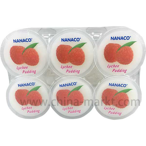 NANACO Nata Decoco Pudding Litschi 80g*6