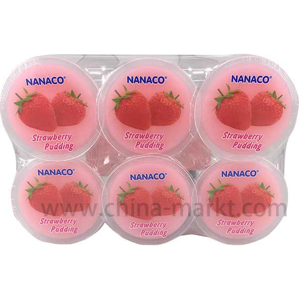 NANACO Nata Decoco Pudding Erdbeere 80g*6