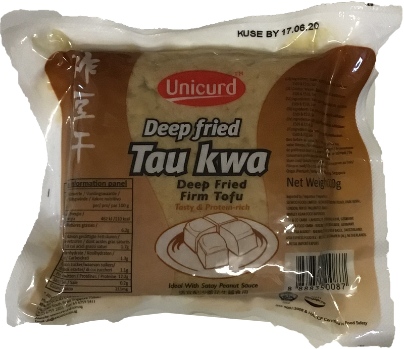 统一豆腐 新鲜炸豆干 真空包装 / Unicurd Deep Fried Tau Kwan 220g